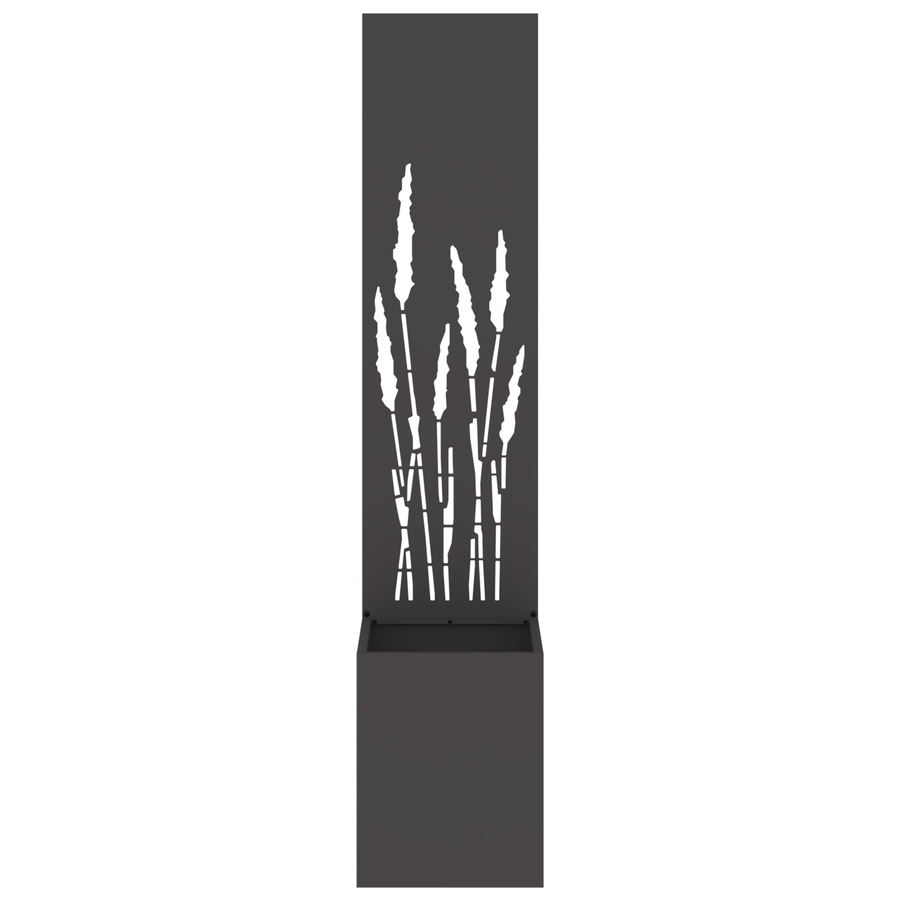 Tuinplant met Decoratief Paneel Zwart 32 x 140 cm