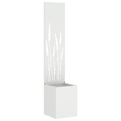 Tuinplant met Decoratief Paneel Wit 32 x 140 cm