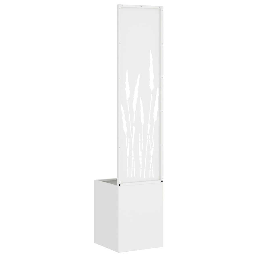 Tuinplant met Decoratief Paneel Wit 32 x 140 cm