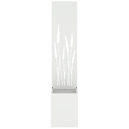 Tuinplant met Decoratief Paneel Wit 32 x 140 cm