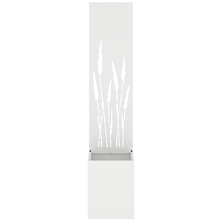 Tuinplant met Decoratief Paneel Wit 32 x 140 cm