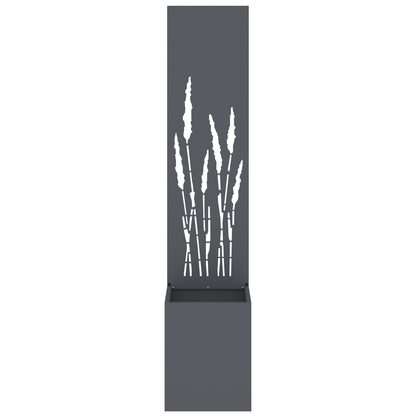 Tuinplant met Decoratief Paneel Antraciet 32 x 140 cm
