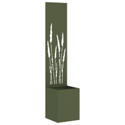 Decoratief paneel 32x140 cm olijfgroen koudgewalst staal