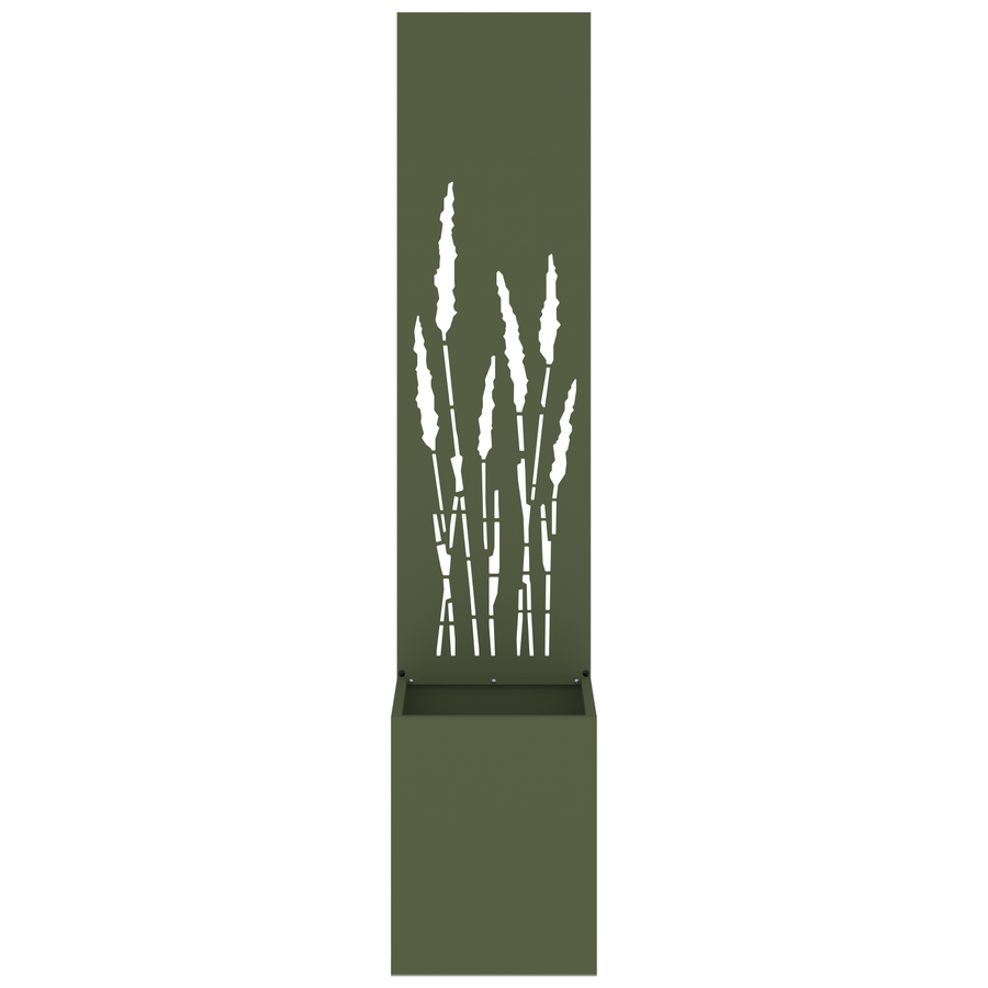 Tuinplant met Decoratief Paneel Olijfgroen 32 x 140 cm