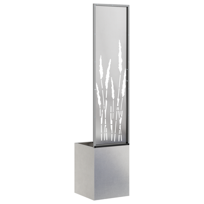 Tuinplant met Decoratief Paneel Zilver 32 x 140 cm