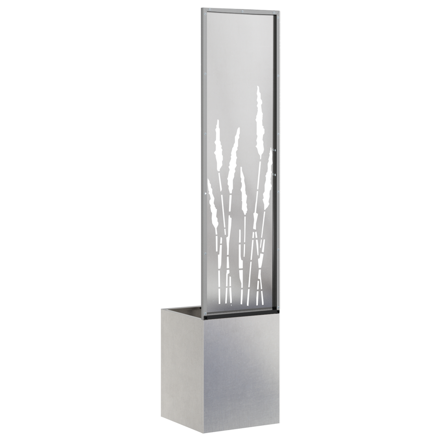 Tuinplant met Decoratief Paneel Zilver 32 x 140 cm
