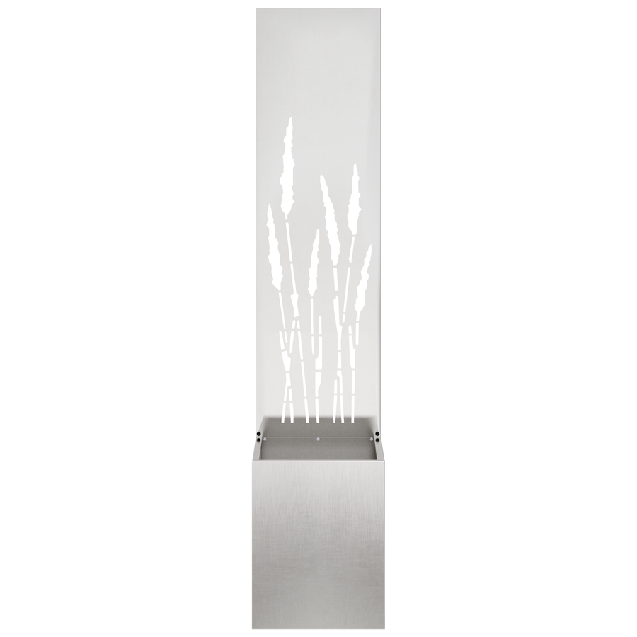 Tuinplant met Decoratief Paneel Zilver 32 x 140 cm