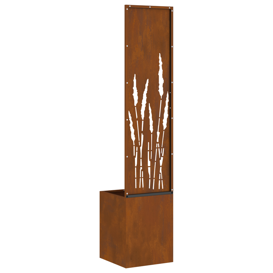 Tuinplant met Decoratief Paneel Roestig 32 x 140 cm Cortenstaal