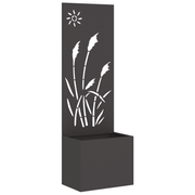 Decoratief tuinpaneel 50x140 cm zwart staal