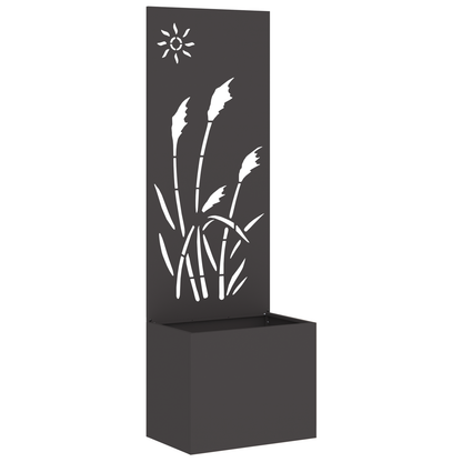 Tuinplant met Decoratief Paneel Zwart 50 x 140 cm