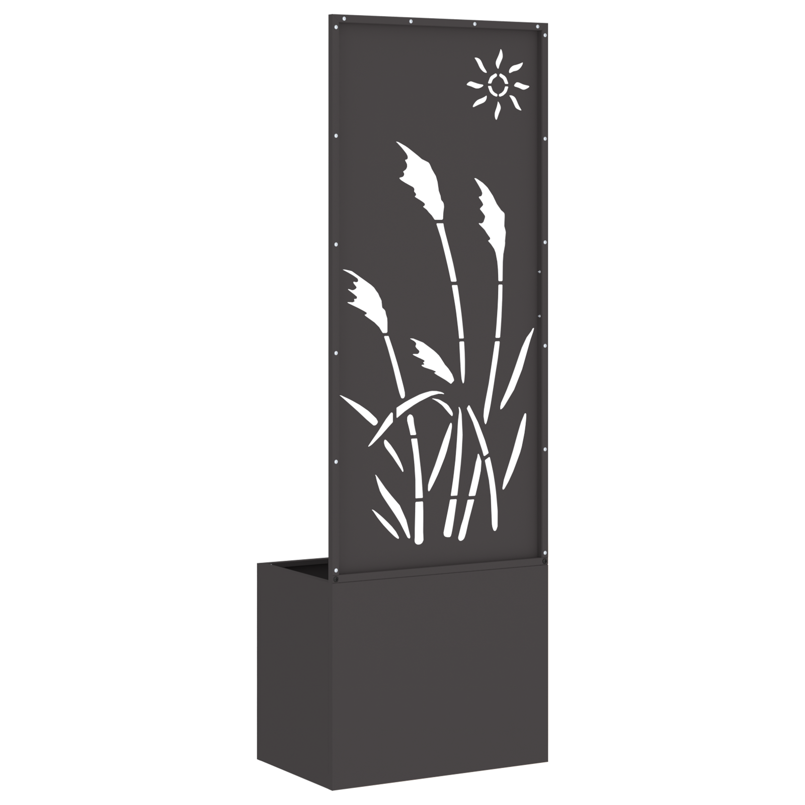 Tuinplant met Decoratief Paneel Zwart 50 x 140 cm