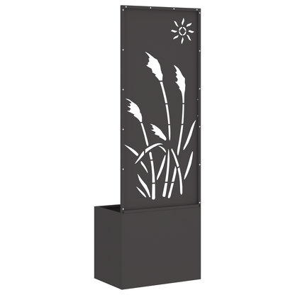 Tuinplant met Decoratief Paneel Zwart 50 x 140 cm