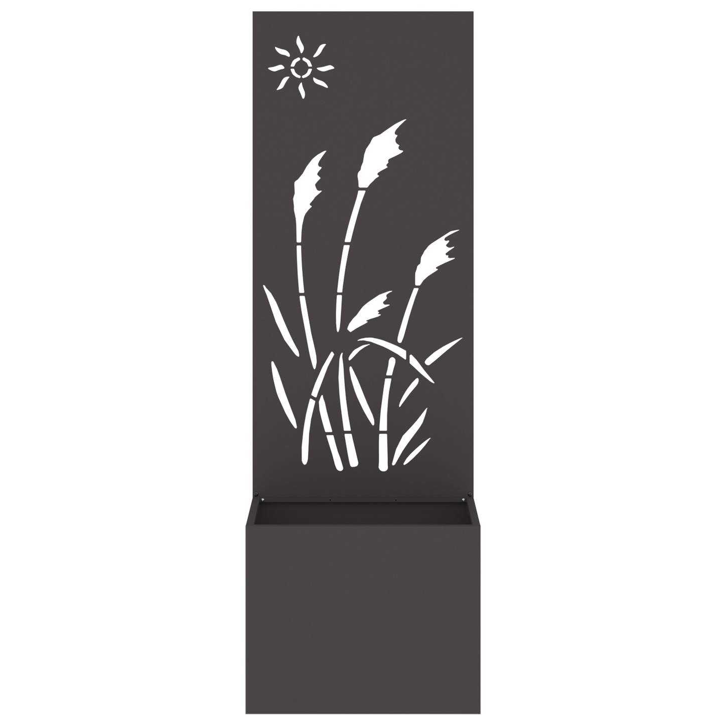 Tuinplant met Decoratief Paneel Zwart 50 x 140 cm