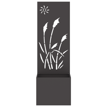 Tuinplant met Decoratief Paneel Zwart 50 x 140 cm
