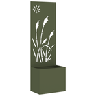 Garden Privacy Screen Olive Green 50 x 140 cm Cold-rolled steel