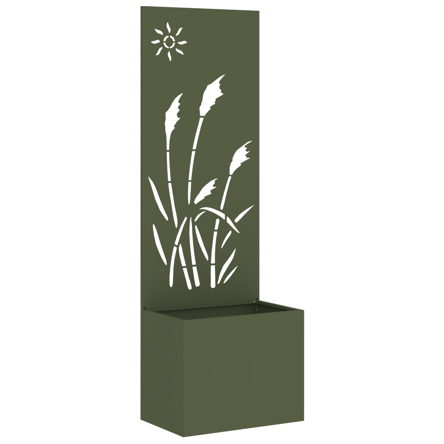 Tuinplant met Decoratief Paneel Olijfgroen 50 x 140 cm