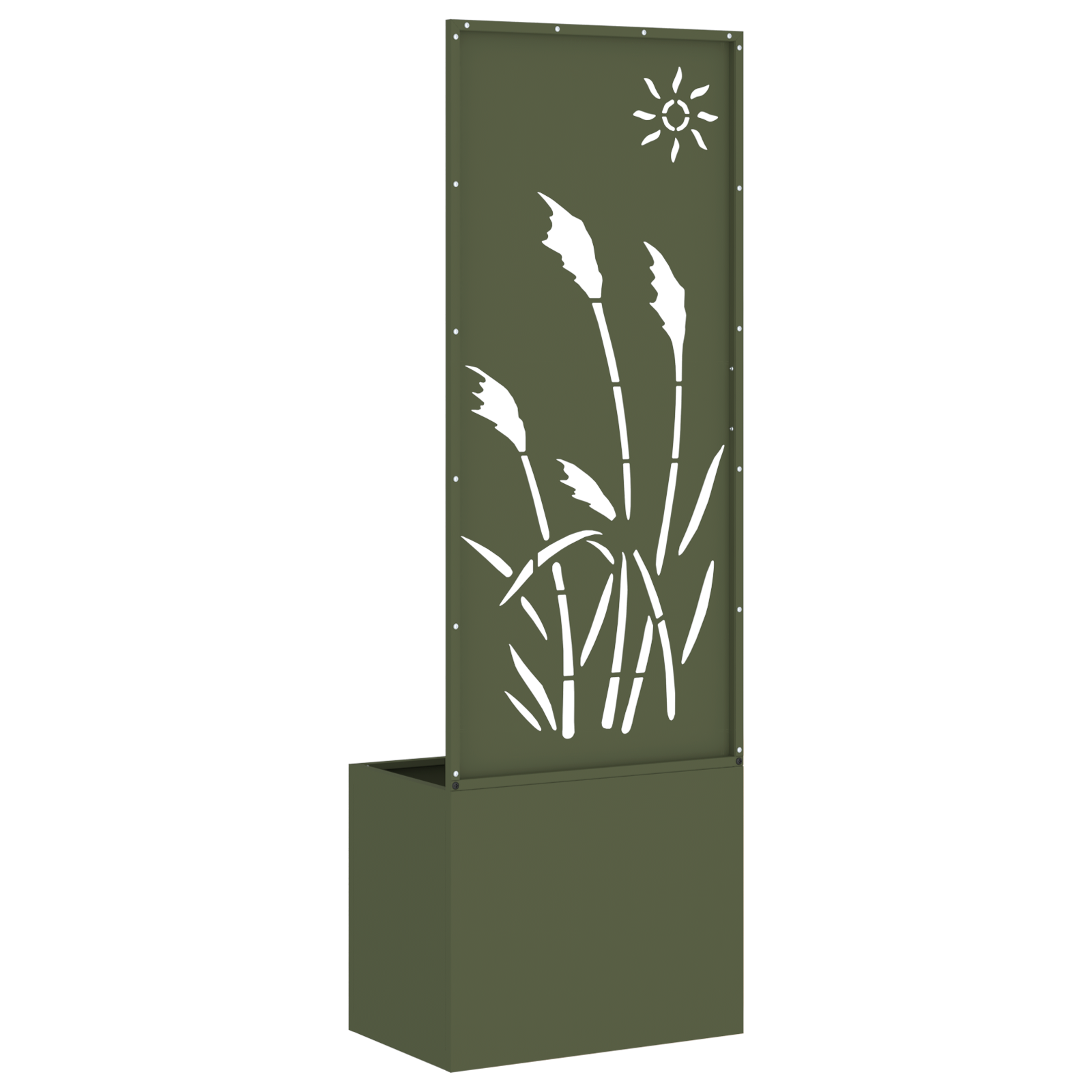 Tuinplant met Decoratief Paneel Olijfgroen 50 x 140 cm
