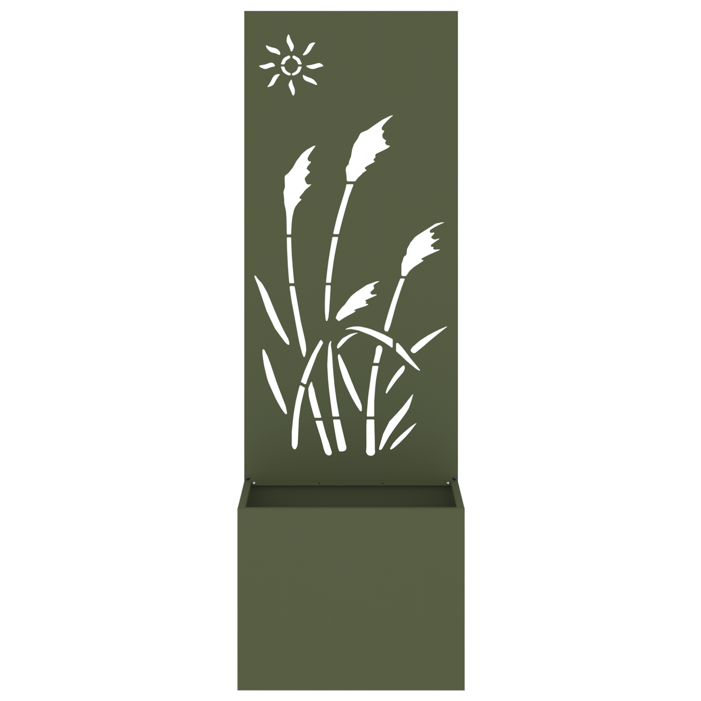 Tuinplant met Decoratief Paneel Olijfgroen 50 x 140 cm