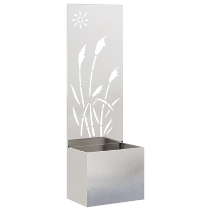 Tuinplant met Decoratief Paneel Zilver 50 x 140 cm