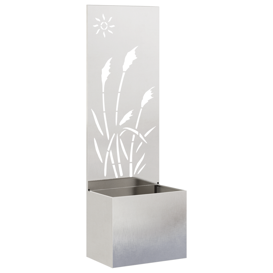 Tuinplant met Decoratief Paneel Zilver 50 x 140 cm