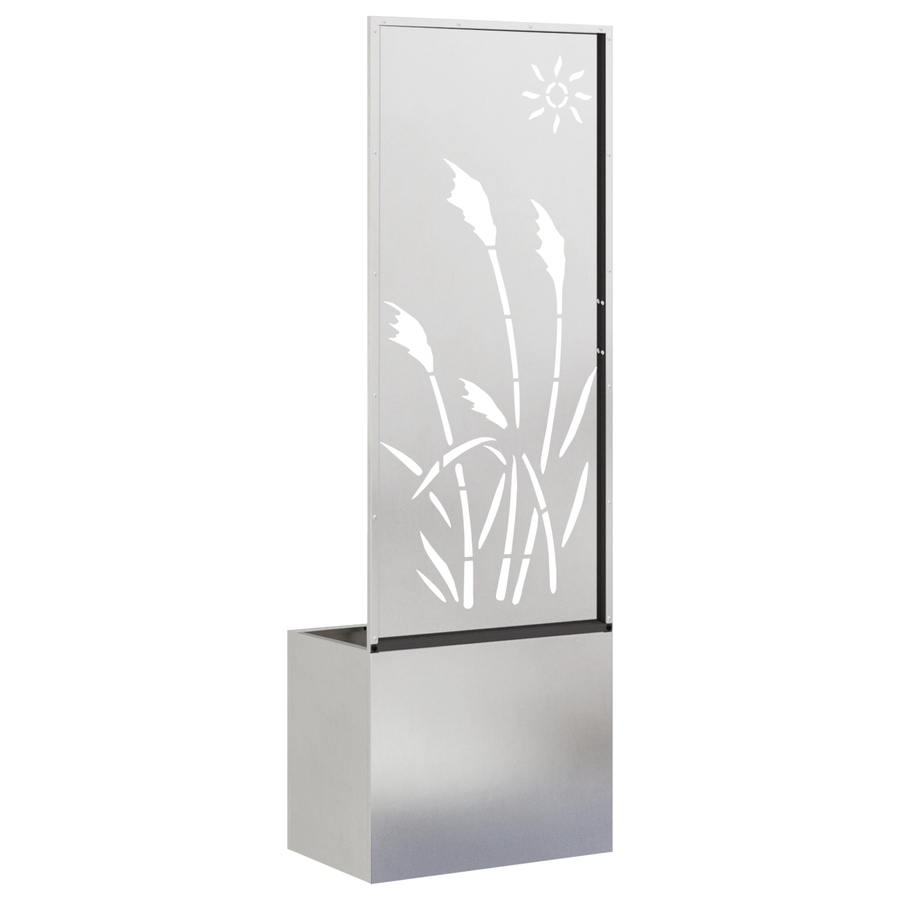 Tuinplant met Decoratief Paneel Zilver 50 x 140 cm