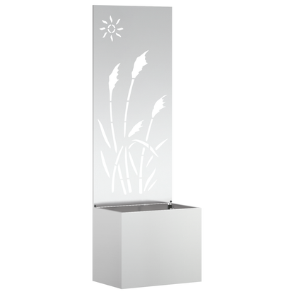 Tuinplant met Decoratief Paneel Zilver 50 x 140 cm