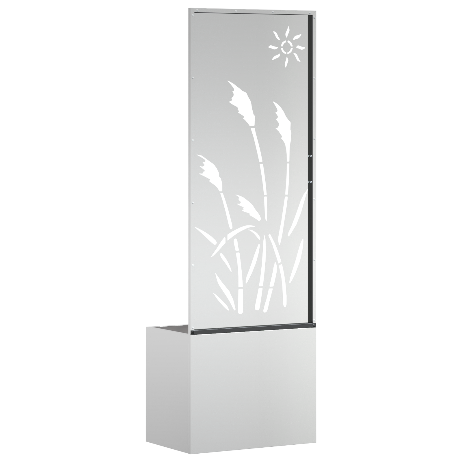 Tuinplant met Decoratief Paneel Zilver 50 x 140 cm