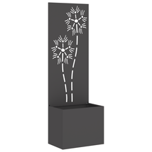 Tuinplant met Decoratief Paneel Zwart 50 x 140 cm