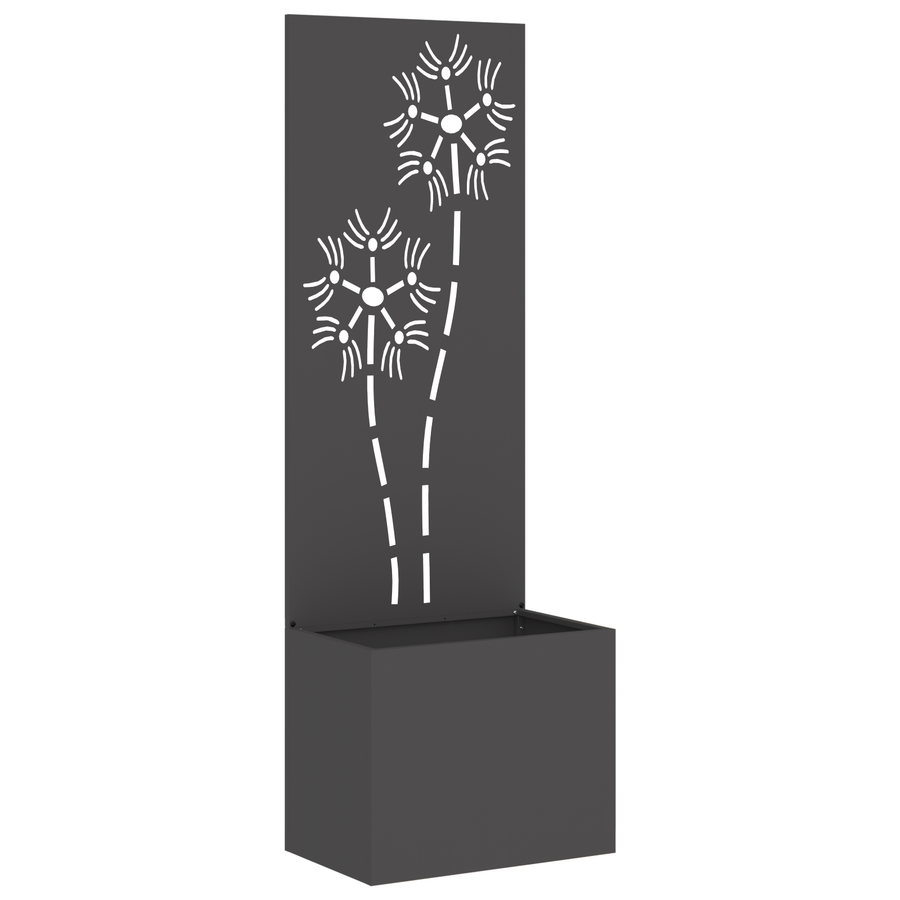 Tuinplant met Decoratief Paneel Zwart 50 x 140 cm