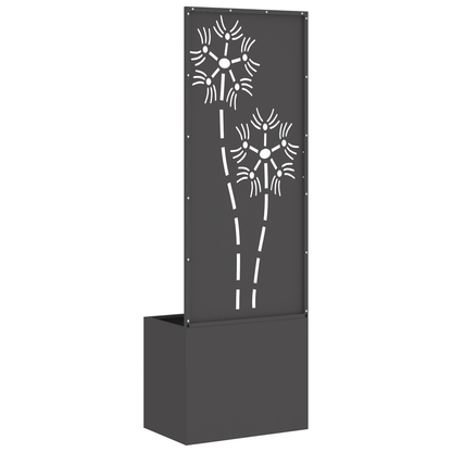 Tuinplant met Decoratief Paneel Zwart 50 x 140 cm