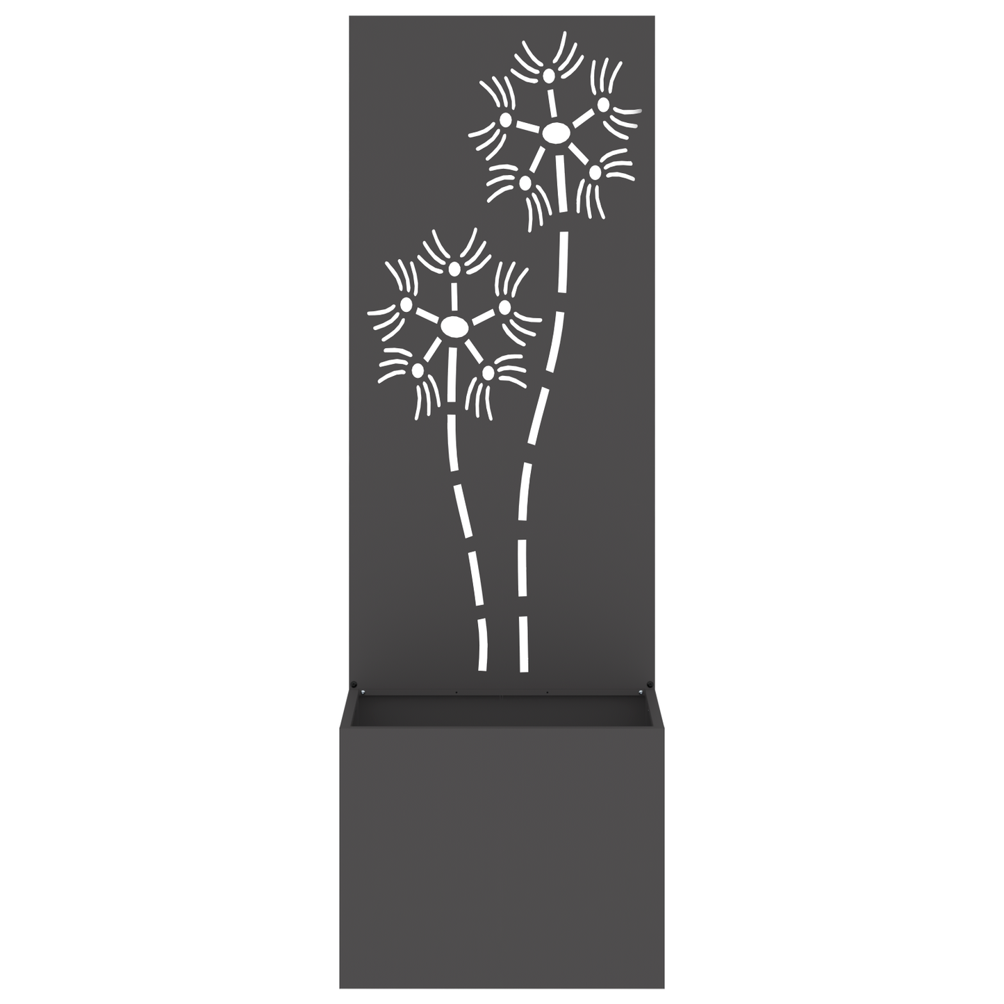 Tuinplant met Decoratief Paneel Zwart 50 x 140 cm