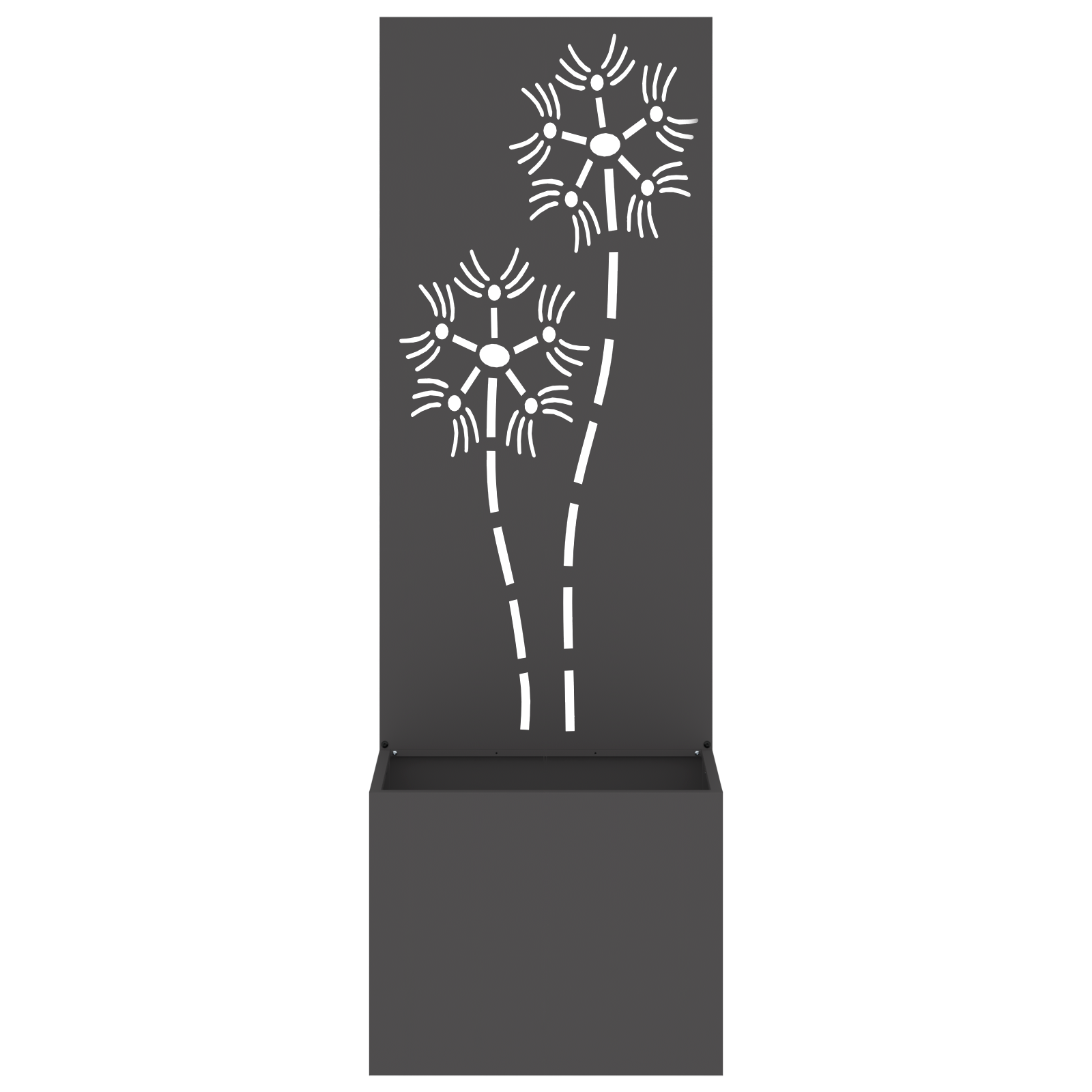 Tuinplant met Decoratief Paneel Zwart 50 x 140 cm
