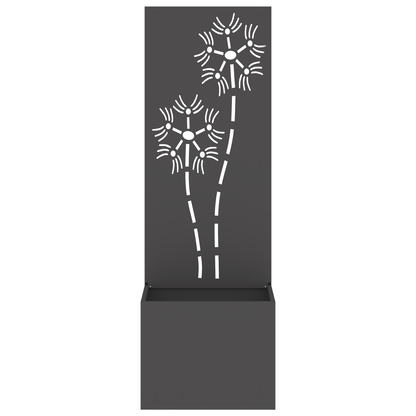 Tuinplant met Decoratief Paneel Zwart 50 x 140 cm