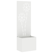 Tuinplant met Decoratief Paneel Wit 50 x 140 cm