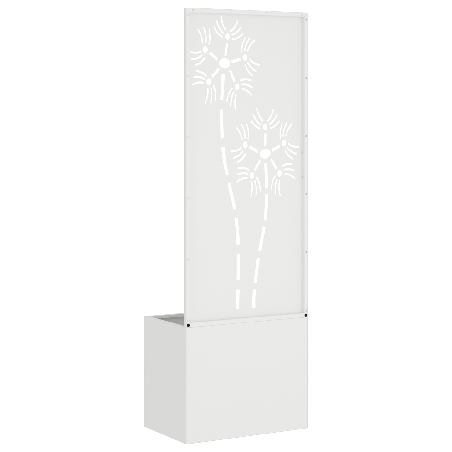 Tuinplant met Decoratief Paneel Wit 50 x 140 cm