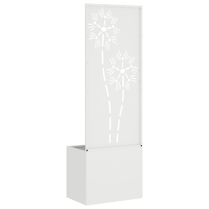Tuinplant met Decoratief Paneel Wit 50 x 140 cm