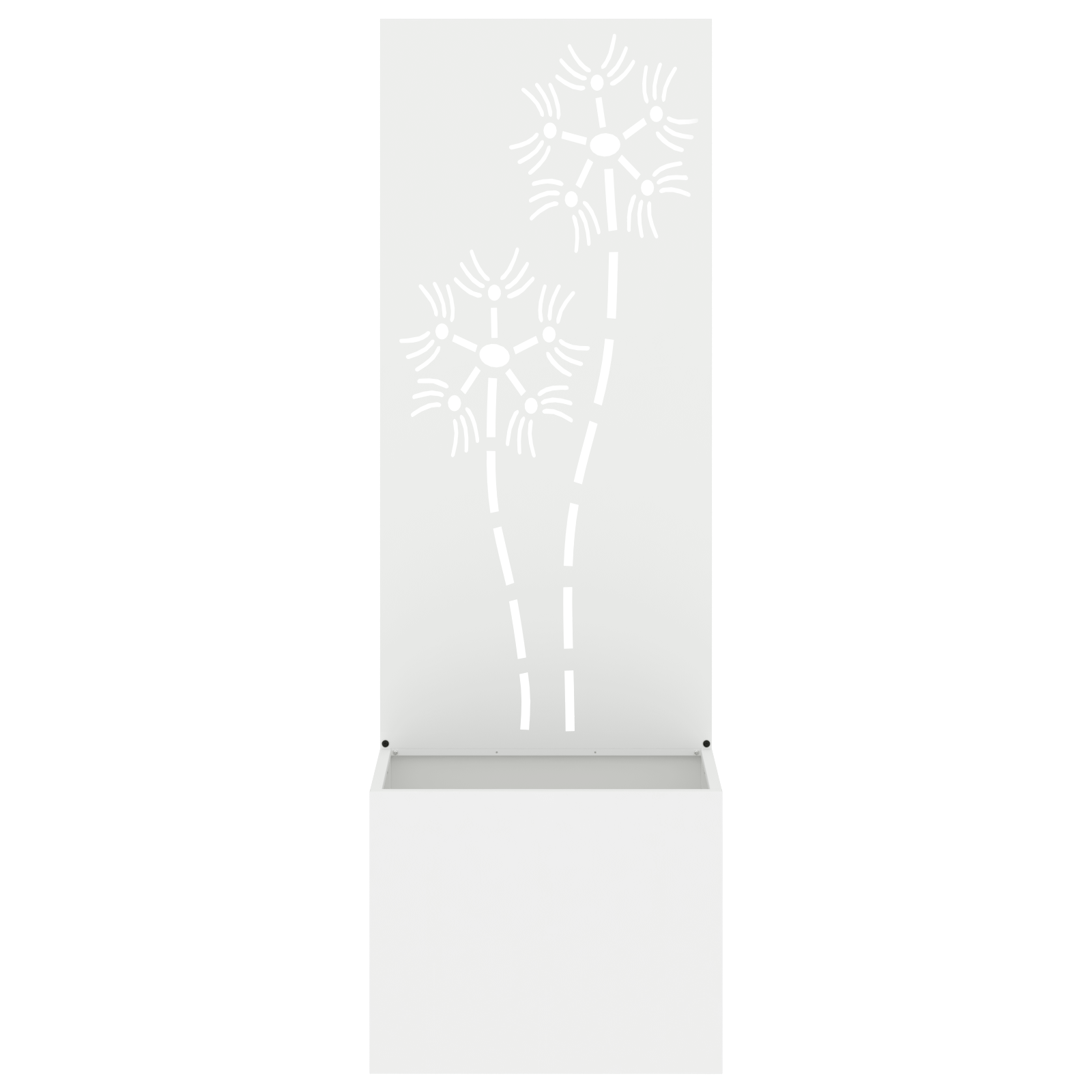 Tuinplant met Decoratief Paneel Wit 50 x 140 cm