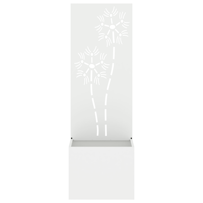 Tuinplant met Decoratief Paneel Wit 50 x 140 cm