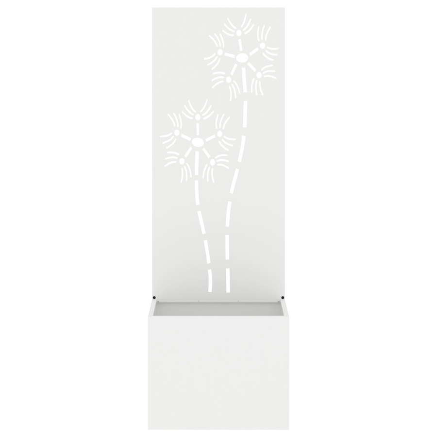 Tuinplant met Decoratief Paneel Wit 50 x 140 cm
