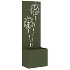 Garden Privacy Screen Olive Green 50 x 140 cm Cold-rolled steel