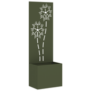 Decoratief paneel 50x140 cm olijfgroen staal