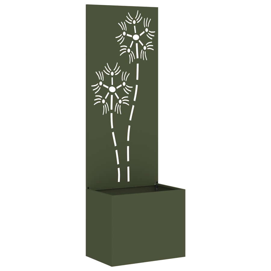 Tuinplant met Decoratief Paneel Olijfgroen 50 x 140 cm
