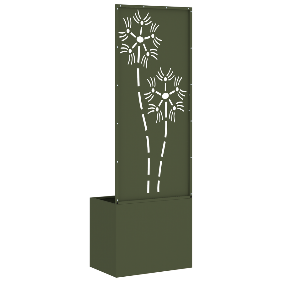 Tuinplant met Decoratief Paneel Olijfgroen 50 x 140 cm