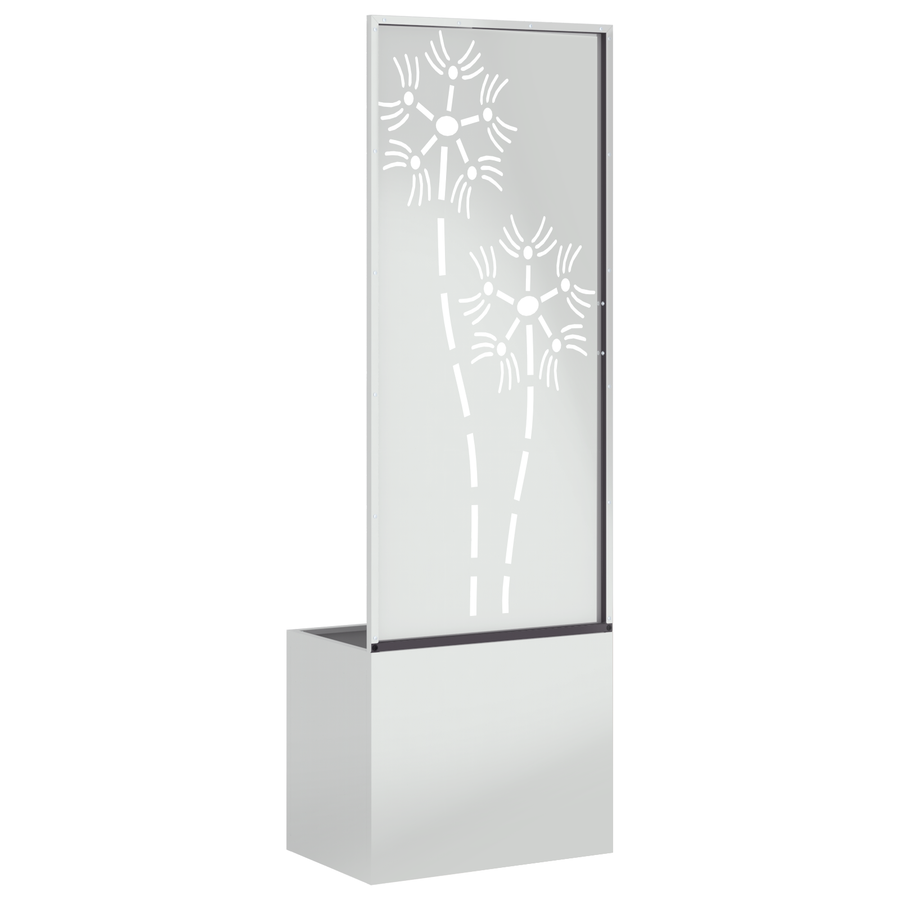 Tuinplant met Decoratief Paneel Zilver 50 x 140 cm