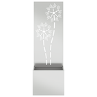 Garden Privacy Screen Flowers Silver 50 x 32 x 150 cm