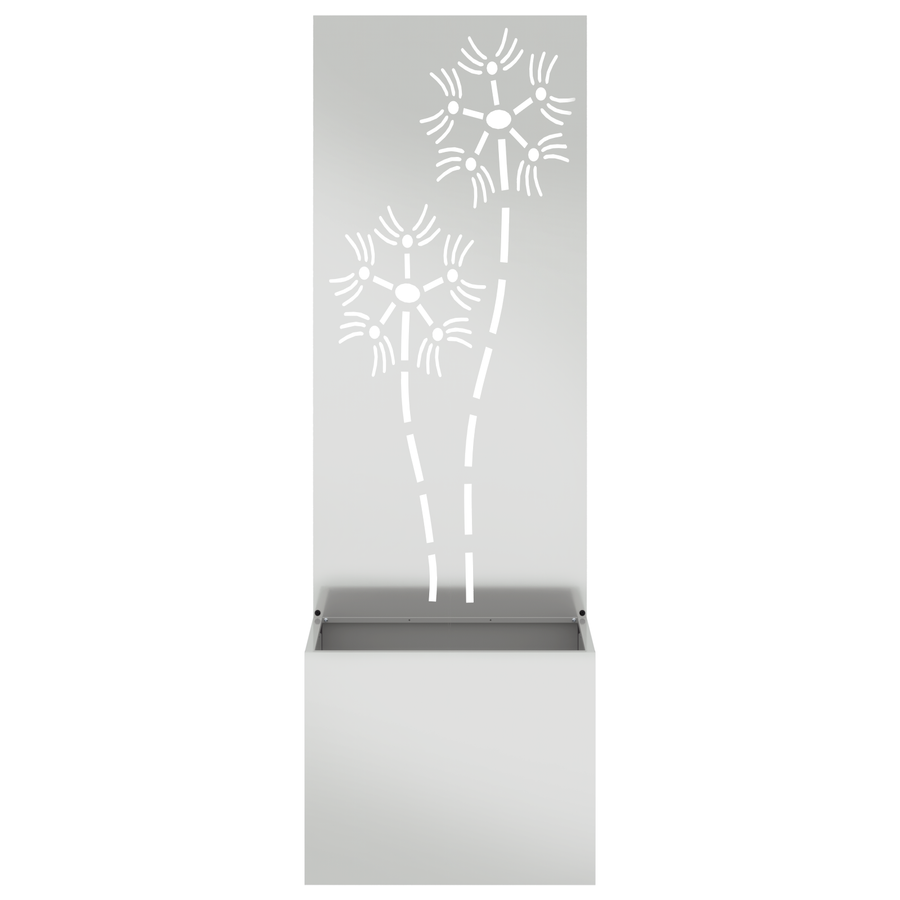 Tuinplant met Decoratief Paneel Zilver 50 x 140 cm