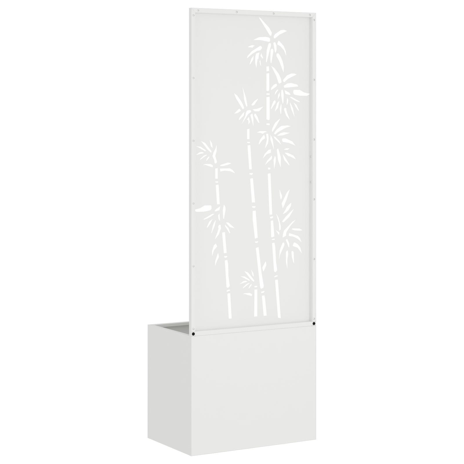 Tuinplant met Decoratief Paneel Wit 50 x 140 cm