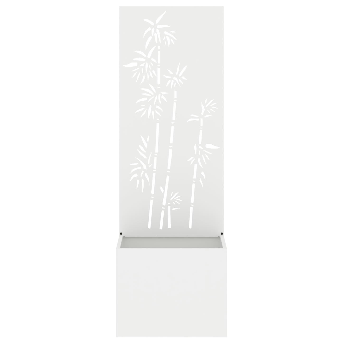 Tuinplant met Decoratief Paneel Wit 50 x 140 cm