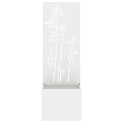 Tuinplant met Decoratief Paneel Wit 50 x 140 cm