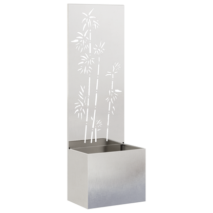 Tuinplant met Decoratief Paneel Zilver 50 x 140 cm